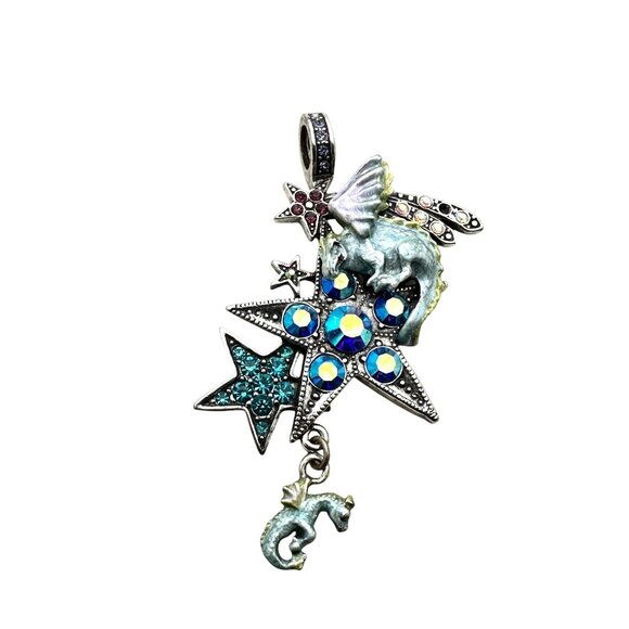 Kirks Folly Womens Crystal Magnetic Enhancer Pendant Dragon Star - Picture 2 of 3